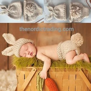 Baby Bunny Crochet Outfit with Carrot Easter Boy G